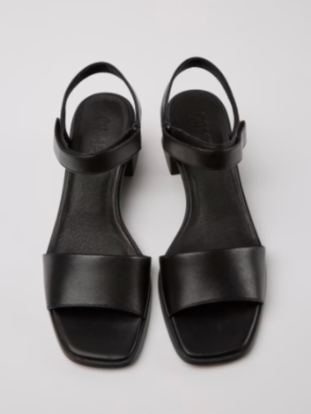 🖤 Camper Karolina Black Leather Heeled Sandals 🖤